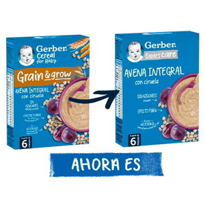 Gerber expertcare avena integral con ciruela